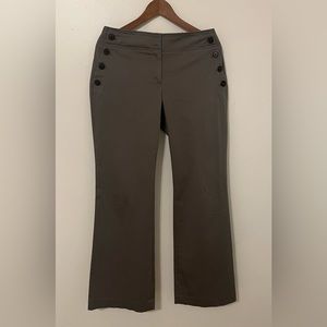 Loft Julie Gray Wide Leg Button Pockets Trousers Sz6